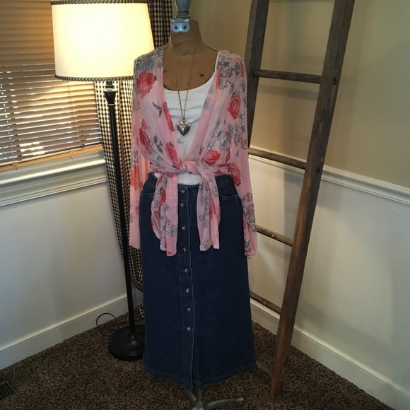 Ragdoll Rose Floral Pink Cardigan Size 3x - Picture 1 of 13